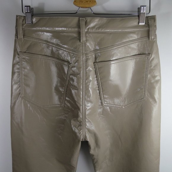 Agolde Leather 90s Pinch Waist Pants in Quail Patent Leather Size 30 - Picture 12 of 15